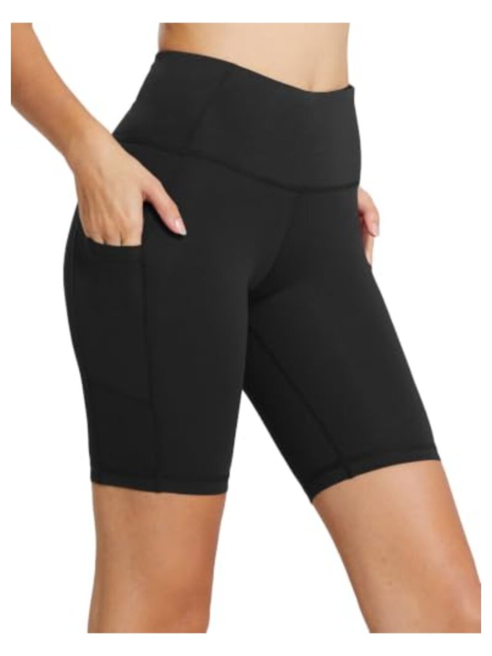 High Waist Biker Shorts with Pockets Compression Yoga Workout